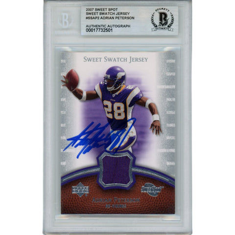 Adrian Peterson Autographed 07 UD Sweet Spot #SS-AP2 Trading Card Beckett 49811