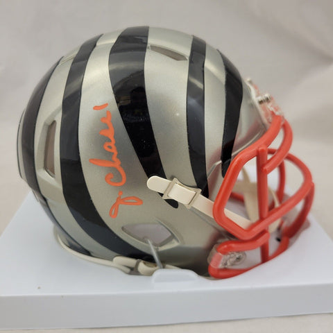JAMARR CHASE SIGNED CINCINNATI BENGALS FLASH SPEED MINI HELMET BECKETT