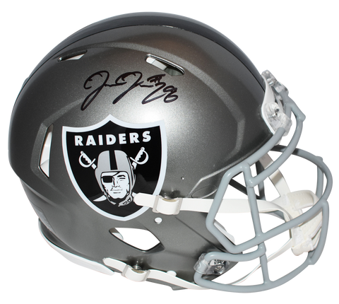 JOSH JACOBS SIGNED LAS VEGAS OAKLAND RAIDERS AUTHENTIC FLASH HELMET BECKETT