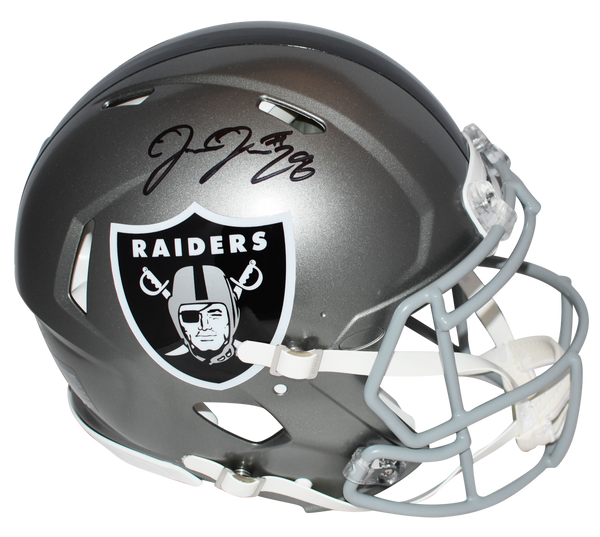 JOSH JACOBS SIGNED LAS VEGAS OAKLAND RAIDERS AUTHENTIC FLASH HELMET BECKETT