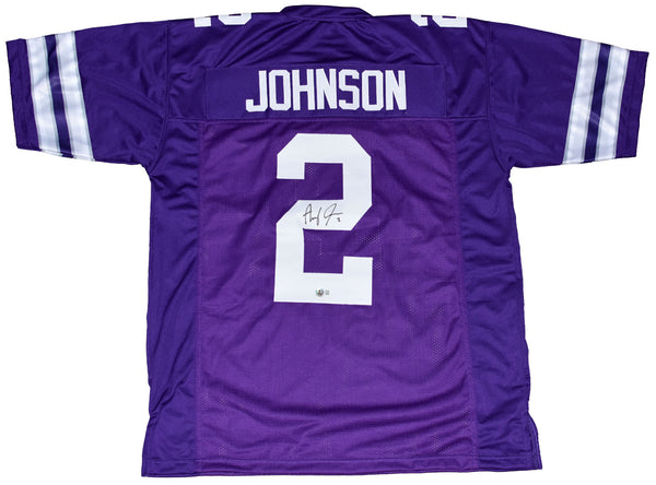 AVERY JOHNSON AUTOGRAPHED KANSAS STATE WILDCATS #2 PURPLE JERSEY BECKETT