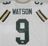 Packers CHRISTIAN WATSON Signed White Custom Replica Jersey AUTO - BAS