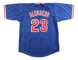 Ryne Sandberg Chicago Signed Blue Baseball Jersey HOF 05 JSA Hologram