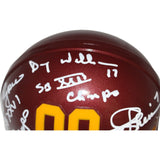 Joe Theismann Mark Rypien Doug Williams VSR4 Mini Helmet Beckett 42283