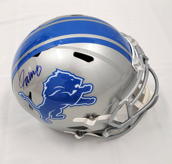 Jameson Williams Signed Detroit Lions Speed Replica Helmet Beckett Witnessed