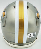 Chris Olave Signed New Orleans Saints Flash Gray Speed Mini Helmet Beckett Wit