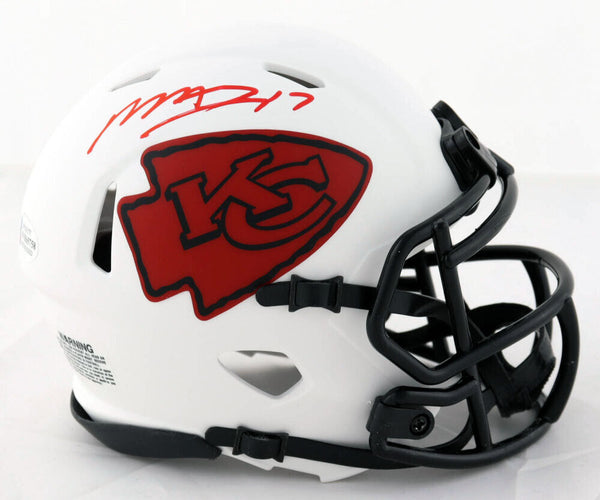 MECOLE HARDMAN AUTOGRAPHED KANSAS CITY CHIEFS LUNAR SPEED MINI HELMET BECKETT