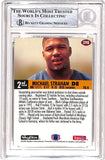 Michael Strahan Signed 1993 Skybox #398 Trading Card Beckett 38970