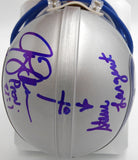 Jim Zorn -To- Steve Largent Autographed Seahawks Mini Helmet MCS Holo #87254