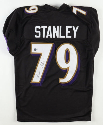 Ronnie Stanley Signed Baltimore Ravens Pro Cut Jersey (Beckett) 2016 1st Rnd Pck