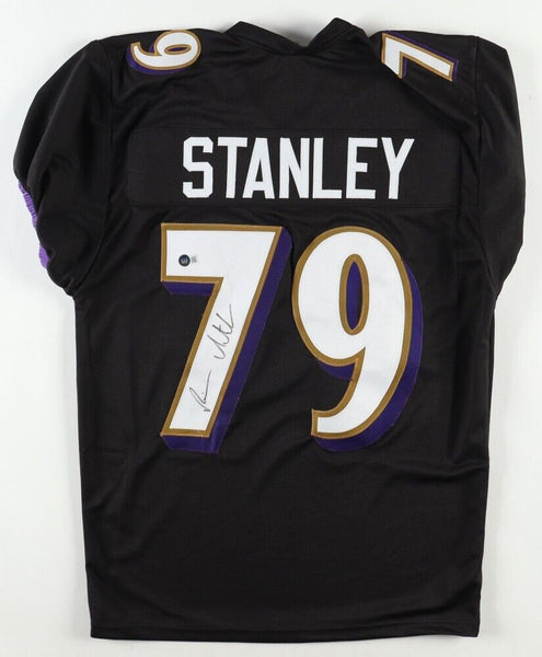 Ronnie Stanley Signed Baltimore Ravens Pro Cut Jersey (Beckett) 2016 1st Rnd Pck