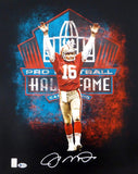 JOE MONTANA AUTOGRAPHED FRAMED 16X20 PHOTO SAN FRANCISCO 49ERS BECKETT 209380