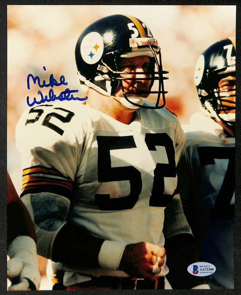 Mike Webster Pittsburgh Steelers HOF Signed/Auto 8x10 Photo Beckett 213043