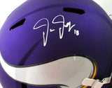 Justin Jefferson Signed Minnesota Vikings F/S Speed Helmet-Beckett W Auth *White