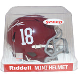 Jahmyr Gibbs Autographed/Signed Alabama Crimson Tide Mini Helmet FAN 43060
