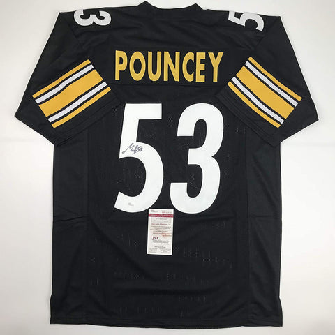 Autographed/Signed Maurkice Pouncey Pittsburgh Black Football Jersey JSA COA