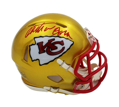 Christian Okoye Signed Kansas City Chiefs Speed Flash NFL Mini Helmet