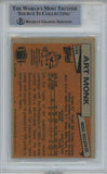 Art Monk Autographed 1981 Topps #194 Rookie Card Beckett Slab 42933