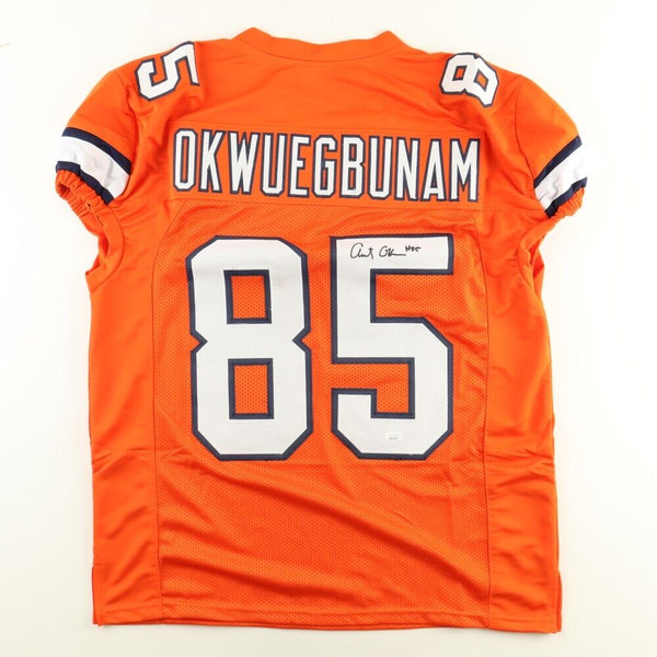 Albert Okwuegbuna Signed Denver Broncos Jersey (JSA COA) Ex Missouri Tiger T.E.