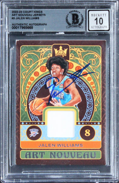 Thunder Jalen Williams Signed 2022 Court Kings ANJ #3 RC Card Auto 10! BAS Slab