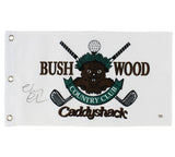 Chevy Chase Signed Caddyshack White Bushwood Country Club Flag