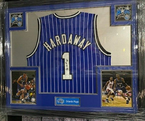 Anfernee "Penny" Hardaway Signed Orlando Magic 35"x 43" Framed Jersey (JSA)