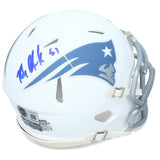 Rob Gronkowski Autographed Patriots White Rivalries Speed Mini Helmet Radtke