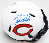 Justin Fields Autographed Bears Lunar Eclipse Mini Helmet Beckett QR BK69188