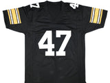 Mel Blount Autographed Black Pro Style Jersey - Prova *Black