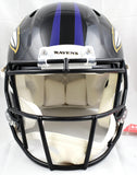 Ray Lewis Autographed Ravens F/S Speed Authentic Helmet-Beckett W Holo *White