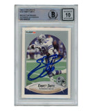 Emmitt Smith Autographed 1990 Fleer U-40 Card Grade 10 Auto Beckett 39412