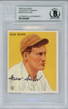 Gus Suhr Signed 1983 Galasso '33 Goudey Reprint #206 Card Beckett Slab 38436