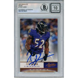 Ray Lewis Autographed/Signed 2001 Absolute #7 Trading Card Beckett 53042