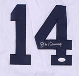 Jim Bunning Signed Detroit Tigers White Jersey (JSA COA) 3xStrikeout Leader