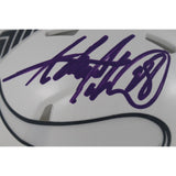Adrian Peterson Autographed Minnesota Vikings 24 STS Mini Helmet Beckett 50835