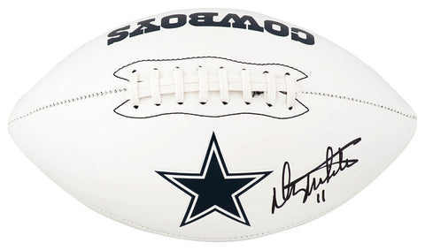 Danny White Signed Dallas Cowboys Logo Franklin White Football - (SCHWARTZ COA)