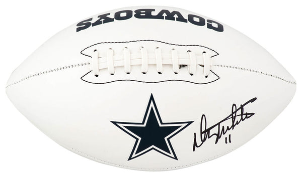 Danny White Signed Dallas Cowboys Logo Franklin White Football - (SCHWARTZ COA)
