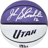 JOHN STOCKTON AUTOGRAPHED CITY EDITION BASKETBALL JAZZ BECKETT 224371