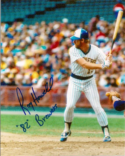 '82 Milwaukee Brewers ROY HOWELL Signed 8x10 Photo #3 AUTO Batting