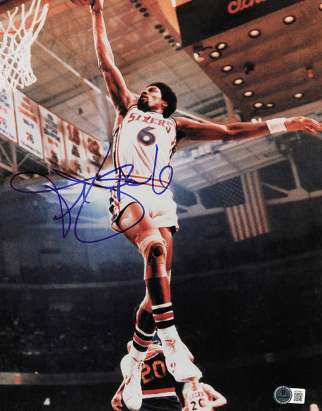 Julius Dr. J Erving Autographed Signed 11x14 Photo 76ers Beckett QR #AE31838