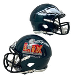 Saquon Barkley Signed Half Eagles & Half Super Bowl 59 Mini Helmet PSA/DNA