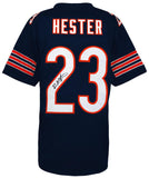 Devin Hester (BEARS) Signed Navy Custom Football Jersey - (SCHWARTZ SPORTS COA)