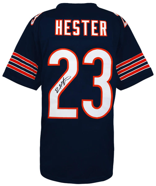 Devin Hester (BEARS) Signed Navy Custom Football Jersey - (SCHWARTZ SPORTS COA)