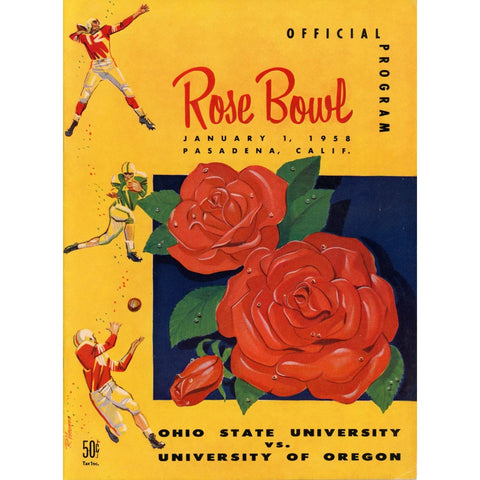 Unautographed Magazine Ohio State vs Oregon 1958 Rose Bowl Program 58447
