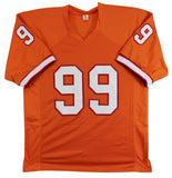 Warren Sapp Authentic Signed Orange Throwback Pro Style Jersey BAS Witnessed