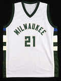 Jrue Holiday Milwaukee Bucks Signed White Jersey / 2021 NBA Champion (Beckett)