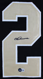 Chris Olave Authentic Signed Black Pro Style Jersey Signed On #2 BAS Witnessed