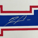 FRAMED Autographed/Signed RONALD ACUNA JR. 35x39 Atlanta Retro Jersey COA