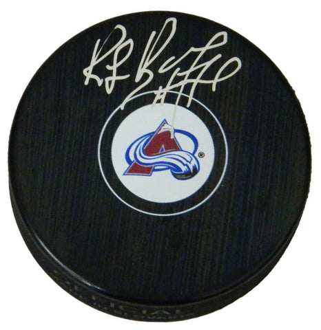 RAY BOURQUE Signed Colorado AVALANCHE Logo Hockey Puck - SCHWARTZ