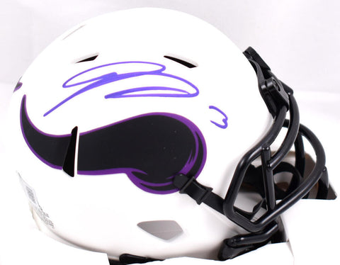 Jordan Addison Signed Minnesota Vikings Lunar Speed Mini Helmet- Beckett W Holo